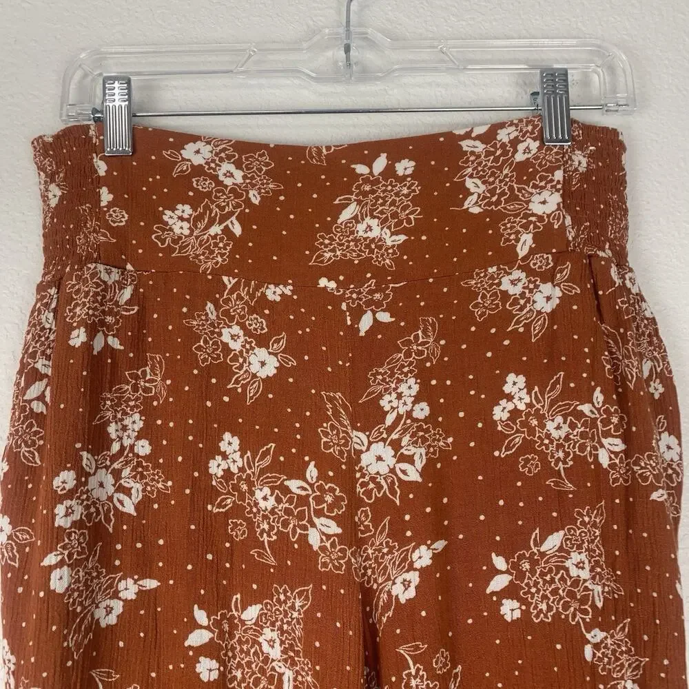 Three Dots Pants Womens‎ Small Wide-Leg Pull-on Palazzo Boho Hippie Festival S